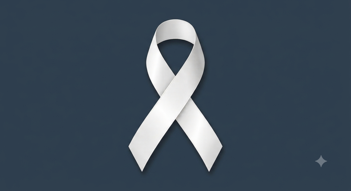 White Cancer Ribbon